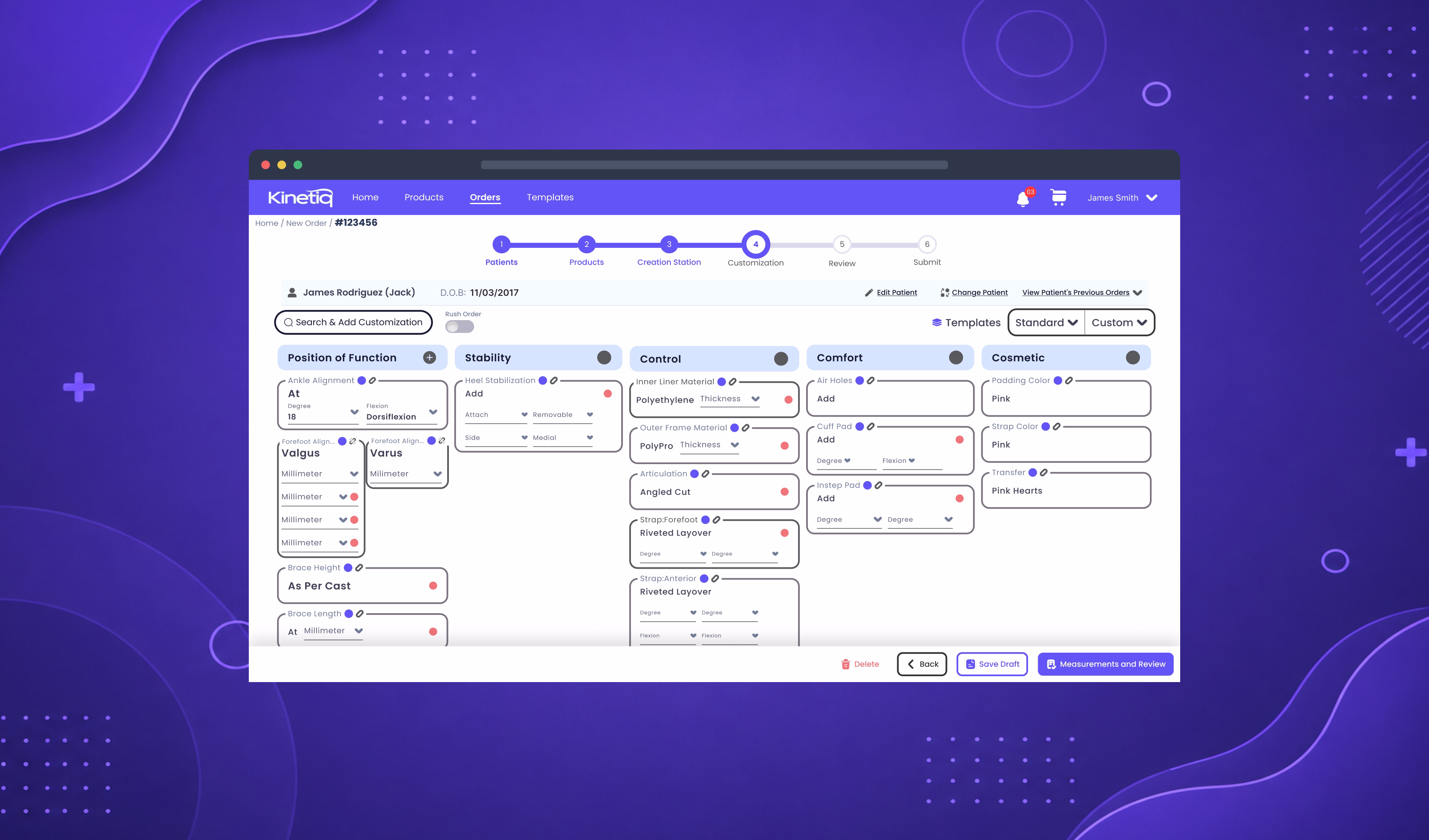 Kinetiq solution — screens and designs
